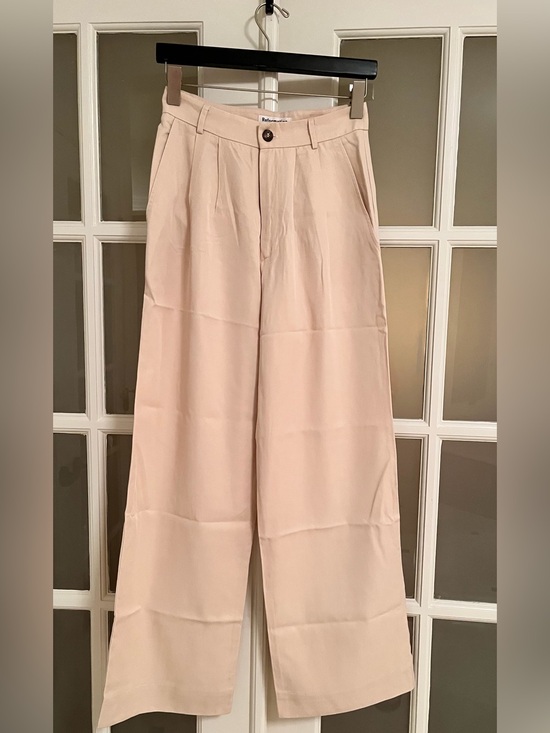 Reformation Pants - Reformation loose leg pants, cream, 2
